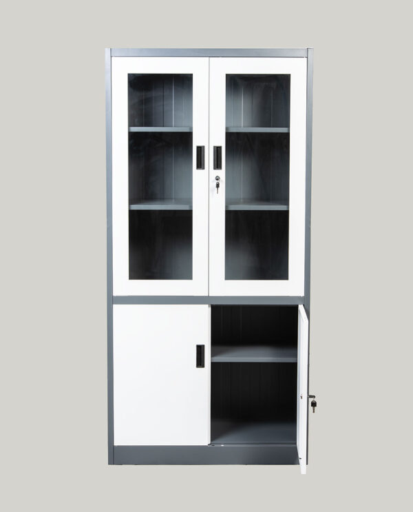 Armoire Haut M Tallique Semi Vitr E Porte Battante Star Bureau Mobilier